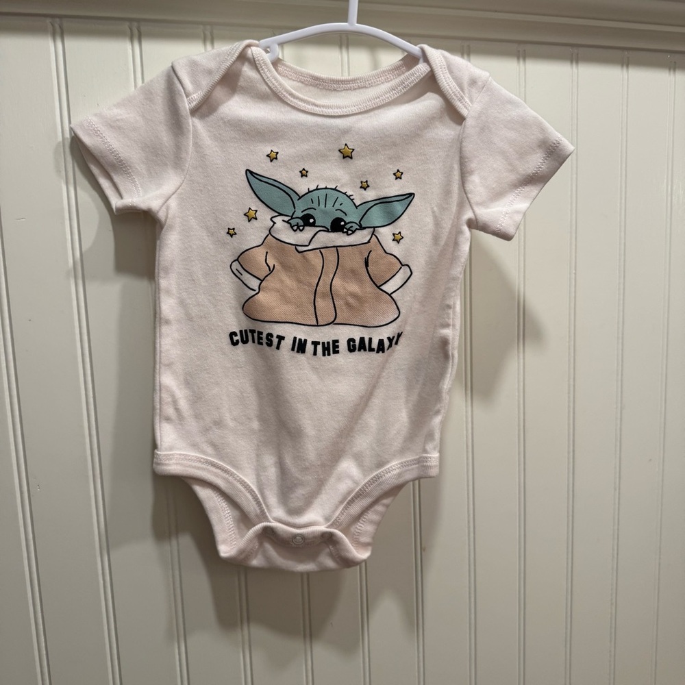 *MAY 4* Star Wars Onesie with Baby Yoda - Cutest in the Galaxy - 6 to 9 months